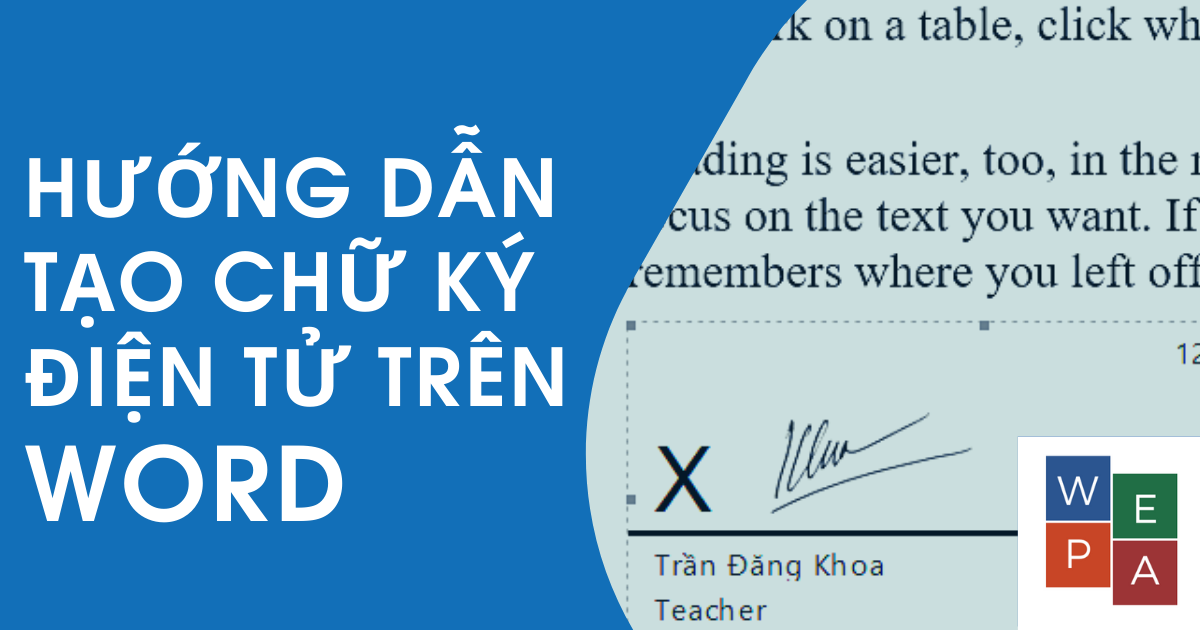 Hướng dẫn chi tiết cách tạo chữ ký điện tử Signature Line trên Word